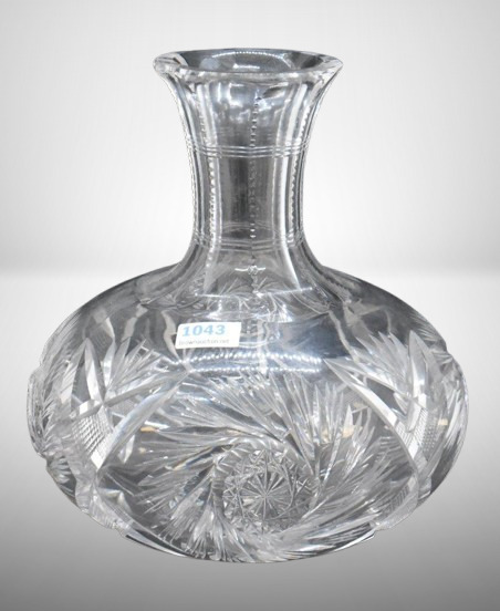 American Brilliant Cut Glass 7"h carafe