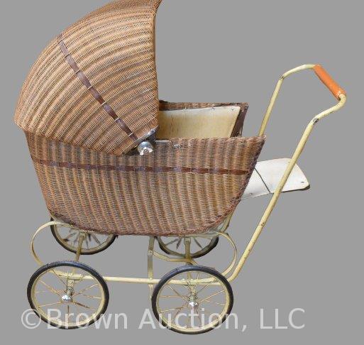 Vintage wicker baby buggy - good shape