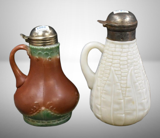 (2) EAPG syrup jugs incl. Libbey's Corn pattern