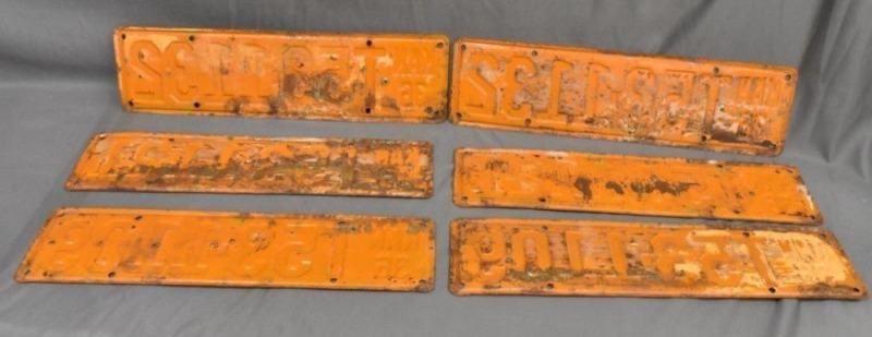 (6) 1936 Kansas license plates