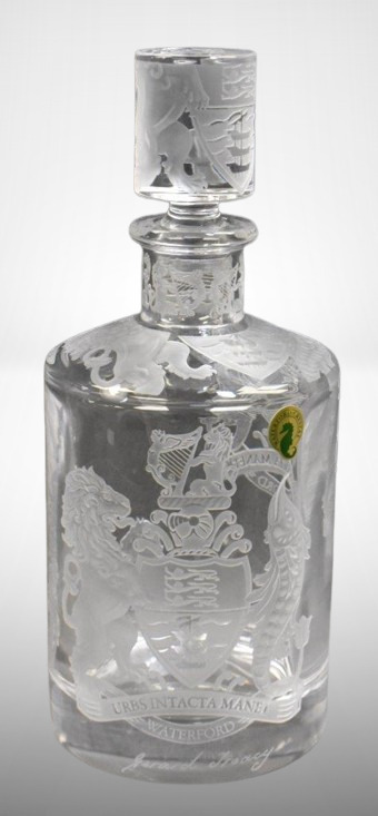 Mrkd. Waterford 10.5"h decanter - Urbs Intacta Manet