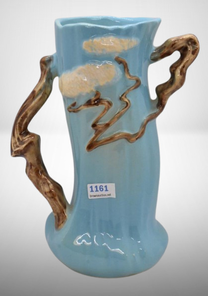 Roseville Ming Tree 582-8" vase, blue