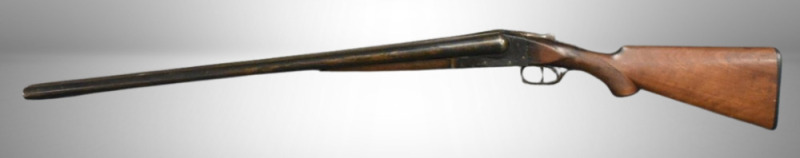 Ithica 12 ga., double barrel side by side shotgun