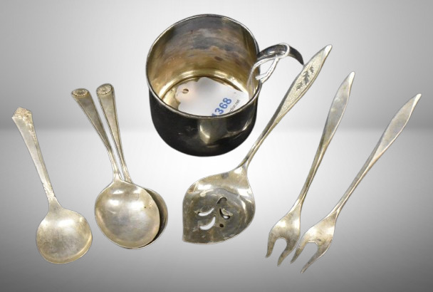 (7) Assorted Sterling Silver flatware pcs. - 176 gr total