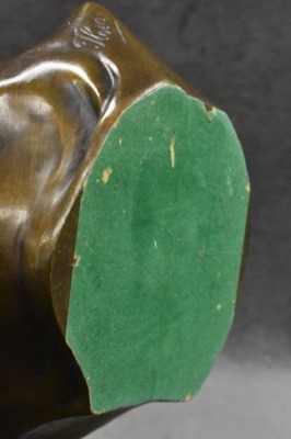 T. Loran "Faces Vase" 18" tall bronze sculpture - 9