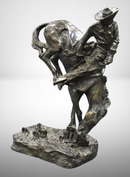 Signed Frederick Remington "Outlaw" bronze sculpture