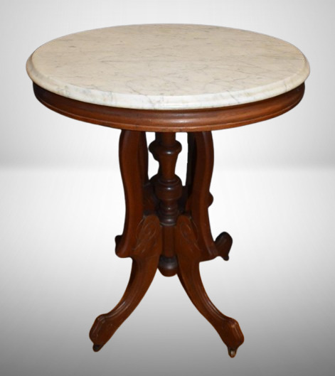 Small Marble top oval end table