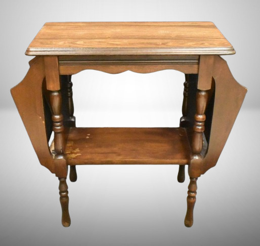 1950-60's mahogany end table/ magazine rack
