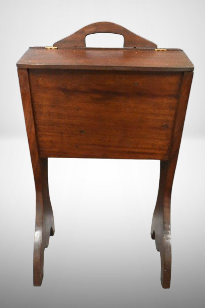 Walnut standing sewing box