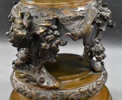 Japanese bronze 16" censer, Meiji period - 7