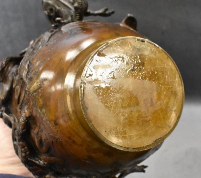 Japanese bronze 16" censer, Meiji period - 9