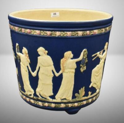 Weller Blue Ware 8.5"h x 10"d ftd. jardiniere