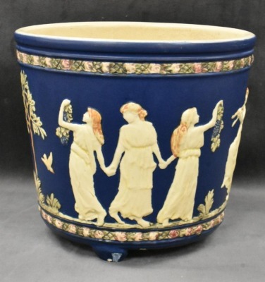 Weller Blue Ware 8.5"h x 10"d ftd. jardiniere - 3