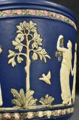Weller Blue Ware 8.5"h x 10"d ftd. jardiniere - 5