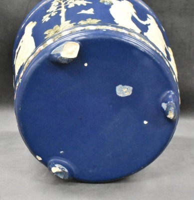 Weller Blue Ware 8.5"h x 10"d ftd. jardiniere - 6