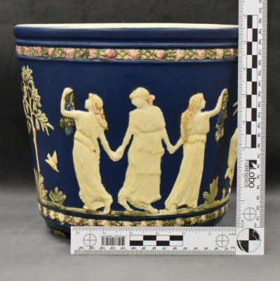Weller Blue Ware 8.5"h x 10"d ftd. jardiniere - 10