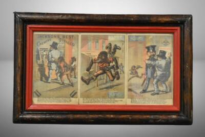 (3) Framed "Jacksons Best Chewing Tobacco" trade cards