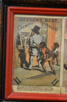 (3) Framed "Jacksons Best Chewing Tobacco" trade cards - 2