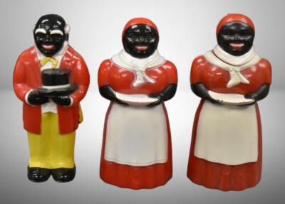 F and F mold Aunt Jemima syrup dispenser and salt and pepper set
