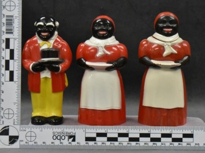F and F mold Aunt Jemima syrup dispenser and salt and pepper set - 12
