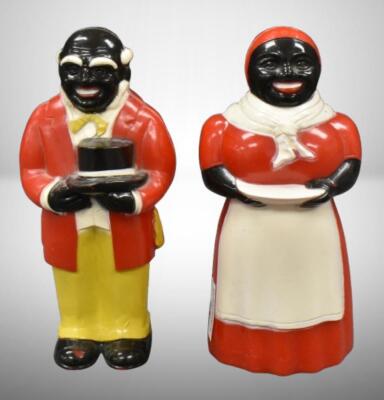 F and F mold Uncle Mose and Aunt Jemima 5" salt and pepper set