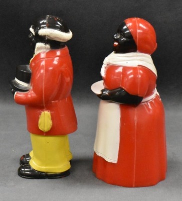 F and F mold Uncle Mose and Aunt Jemima 5" salt and pepper set - 2