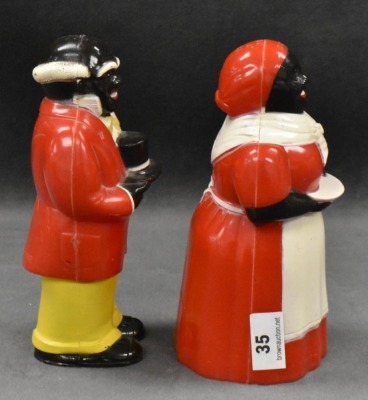 F and F mold Uncle Mose and Aunt Jemima 5" salt and pepper set - 4