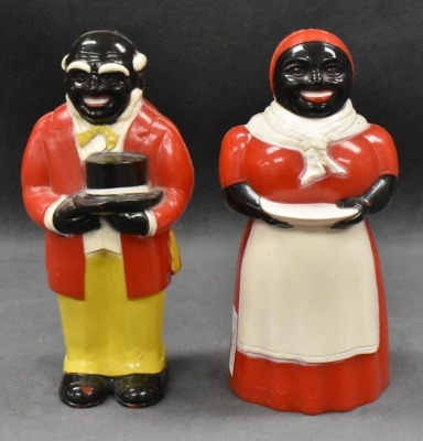 F and F mold Uncle Mose and Aunt Jemima 5" salt and pepper set - 10