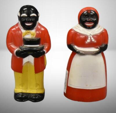 F and F mold Uncle Mose and Aunt Jemima 3.5" salt and pepper set