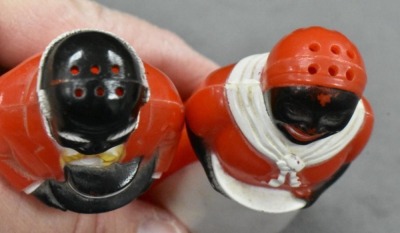 F and F mold Uncle Mose and Aunt Jemima 3.5" salt and pepper set - 8