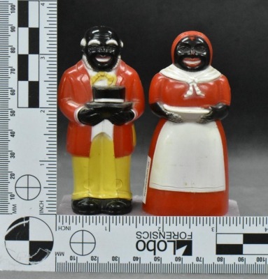 F and F mold Uncle Mose and Aunt Jemima 3.5" salt and pepper set - 9