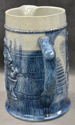 Mrkd. Flemish Jugs stoneware blown-out figural 8.5" pitcher - 4