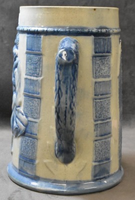 Blue and gray stoneware "Windy City" 8.5" pitcher - 4