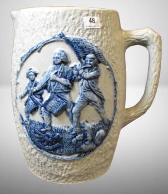 Salt glaze George Washington 8.5"h pitcher