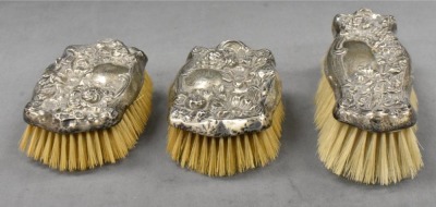 (3) piece Sterling Silver vanity brushes - 2