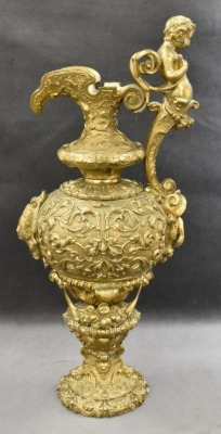 19thC Crozatier bronze renaissance revival 17.5" ewer