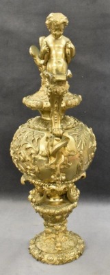 19thC Crozatier bronze renaissance revival 17.5" ewer - 2