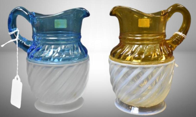 (2) Adonis (OMN) Gonterman Swirl 5.5"h creamers