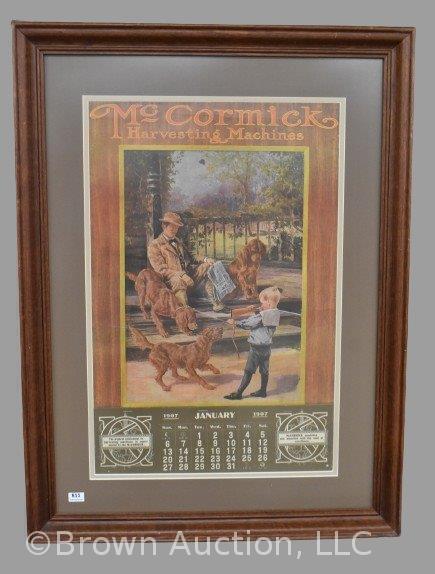 Dated 1907 McCormick Harvesting Machines advertising calendar