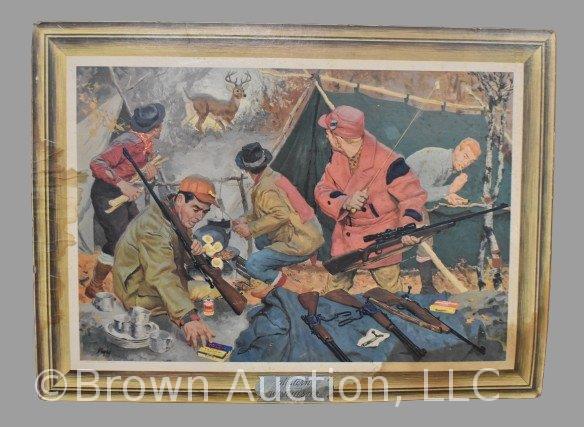 Vintage "Western Winchester" cardboard stand-up advertising picture