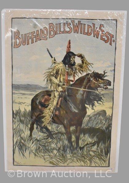 "Buffalo Bill's Wild West" lithograph poster w/ Indian scout