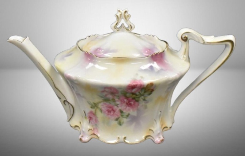 R.S. Prussia 5" tea pot, red mark