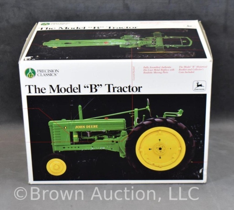 John Deere Model "B" die-cast tractor, mib