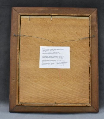 Framed picture of Gen. Robert E. Lee w/ info and signatures at bottom - 7