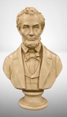 Plaster bust of President Abraham Lincoln, 17" tall