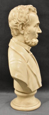 Plaster bust of President Abraham Lincoln, 17" tall - 4