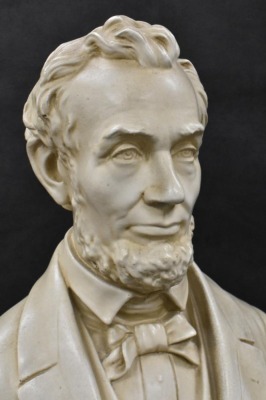 Plaster bust of President Abraham Lincoln, 17" tall - 5