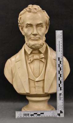 Plaster bust of President Abraham Lincoln, 17" tall - 7