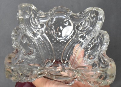 Princess Feather EAPG ruby red oil lamp with clear base - 7