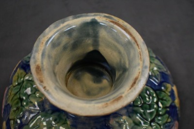 Majolica Etruscan Daisy compote - 4